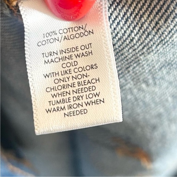 ⭐️ NEW LOFT Dark Blue Denim Skirt with Button Detail Size 12 Womens - Picture 5 of 6